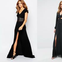 नया रूप चुनना: लंबी काली पोशाक
